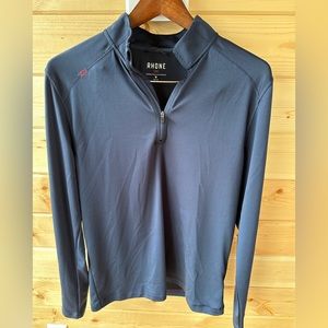 Rhone Mens Quarter Zip Blue Size M